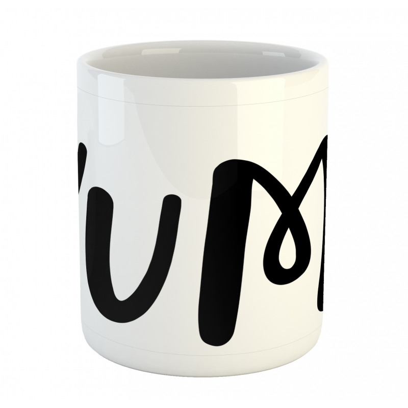 Simplistic Text in Monochrome Mug