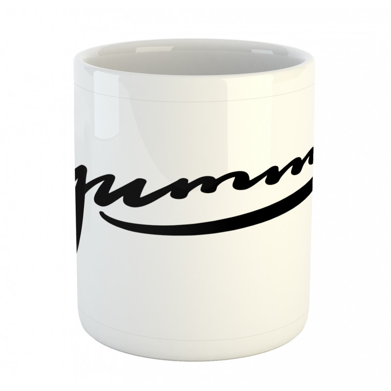 Monochrome Plain Typography Mug