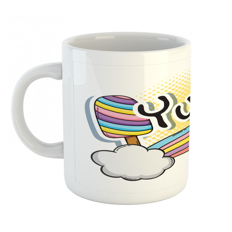 Rainbow Clouds and Popsicle Mug