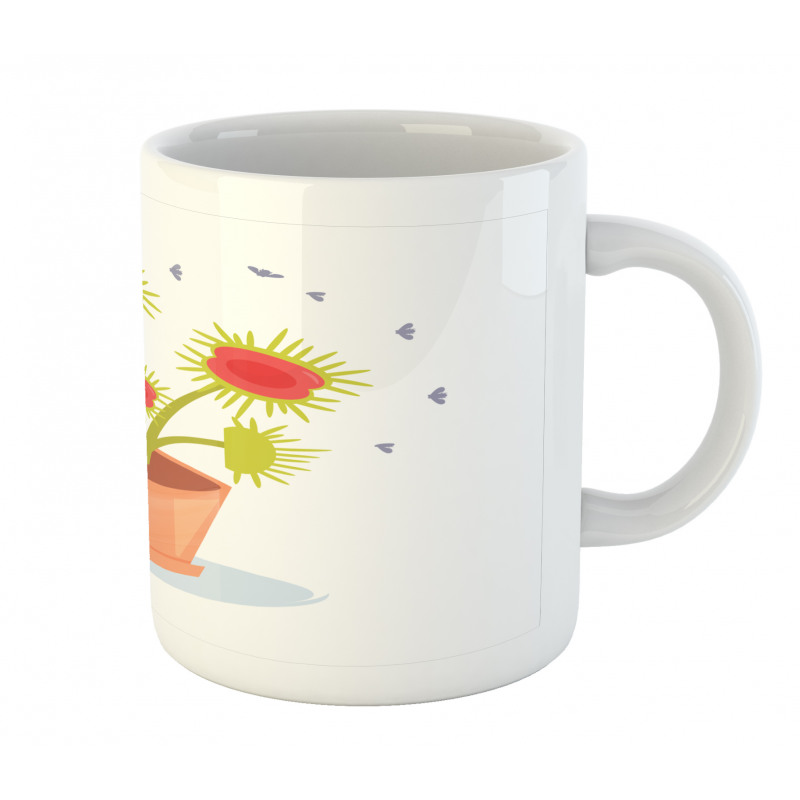 Plant and Fly Silhouettes Mug