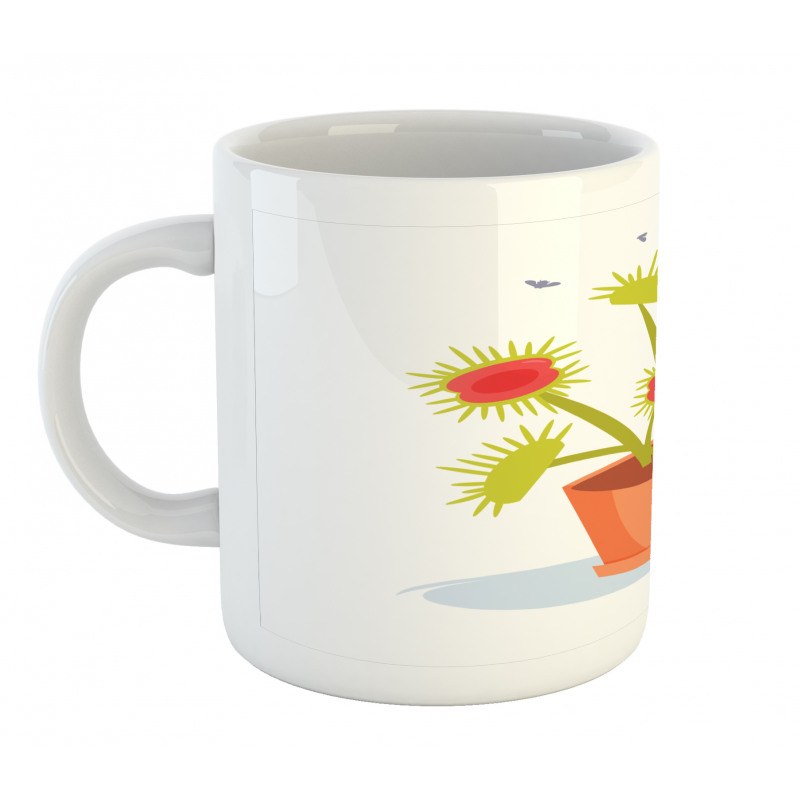 Plant and Fly Silhouettes Mug