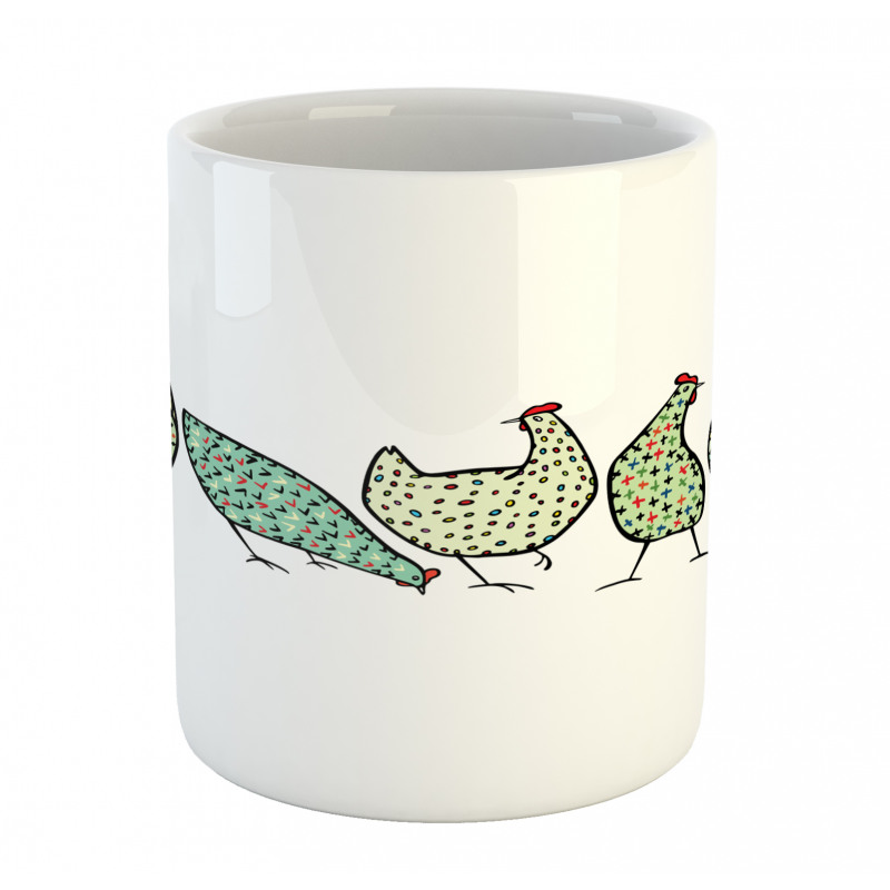 Farm Hen with Ornaments Mug