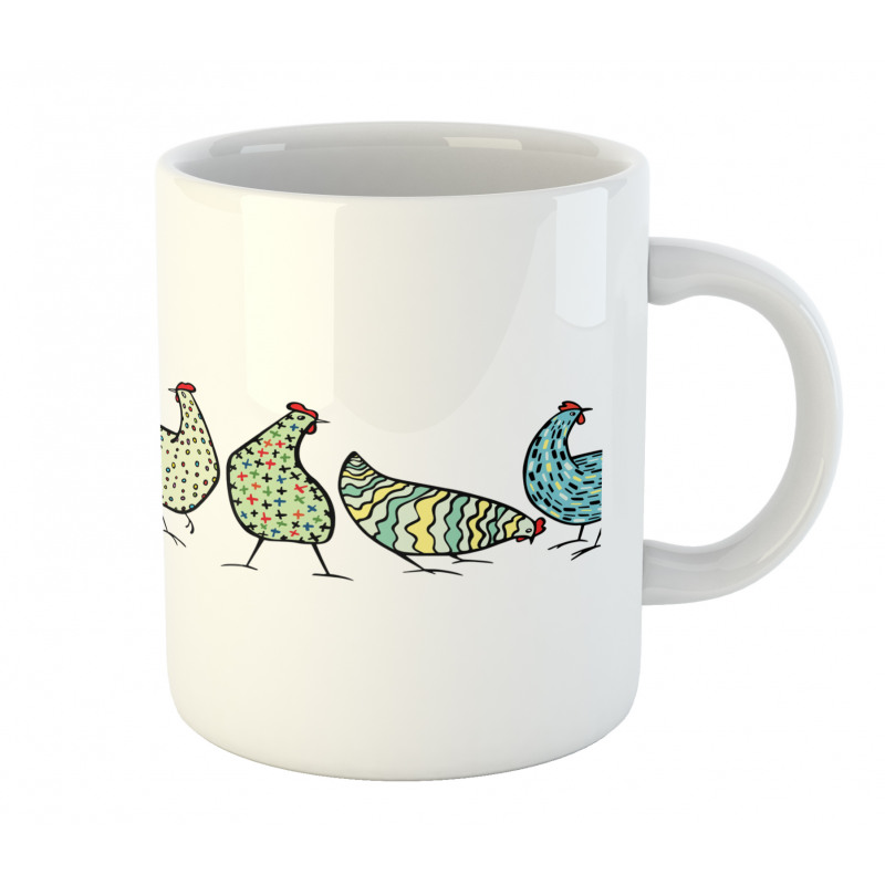 Farm Hen with Ornaments Mug