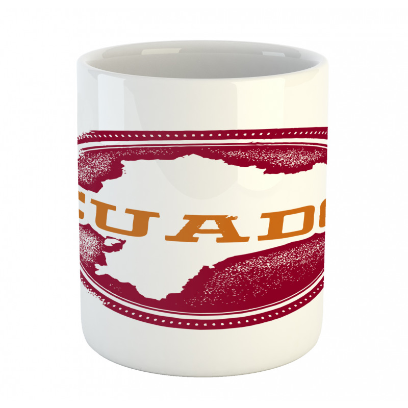 Grungy Travel Stamp Country Mug