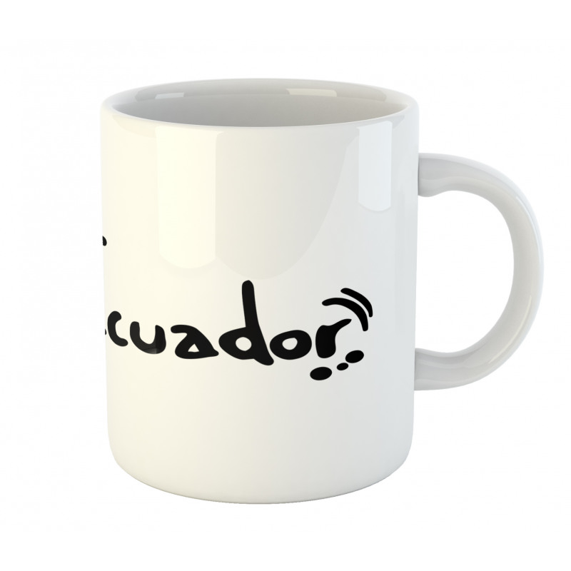 I Heart Ecuador Typography Mug