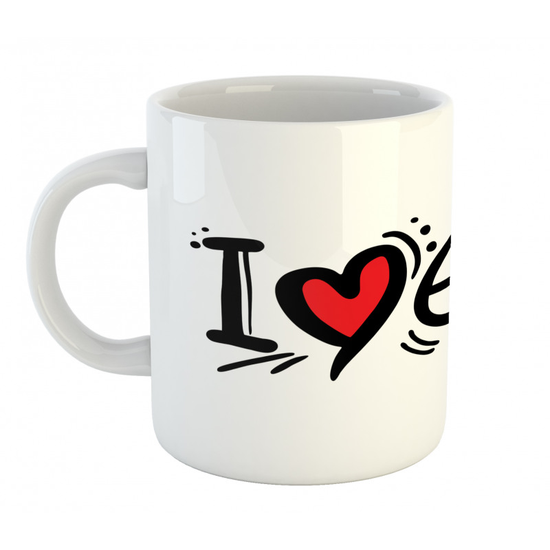 I Heart Ecuador Typography Mug