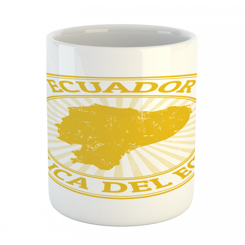 Retro Republica Del Ecuador Mug