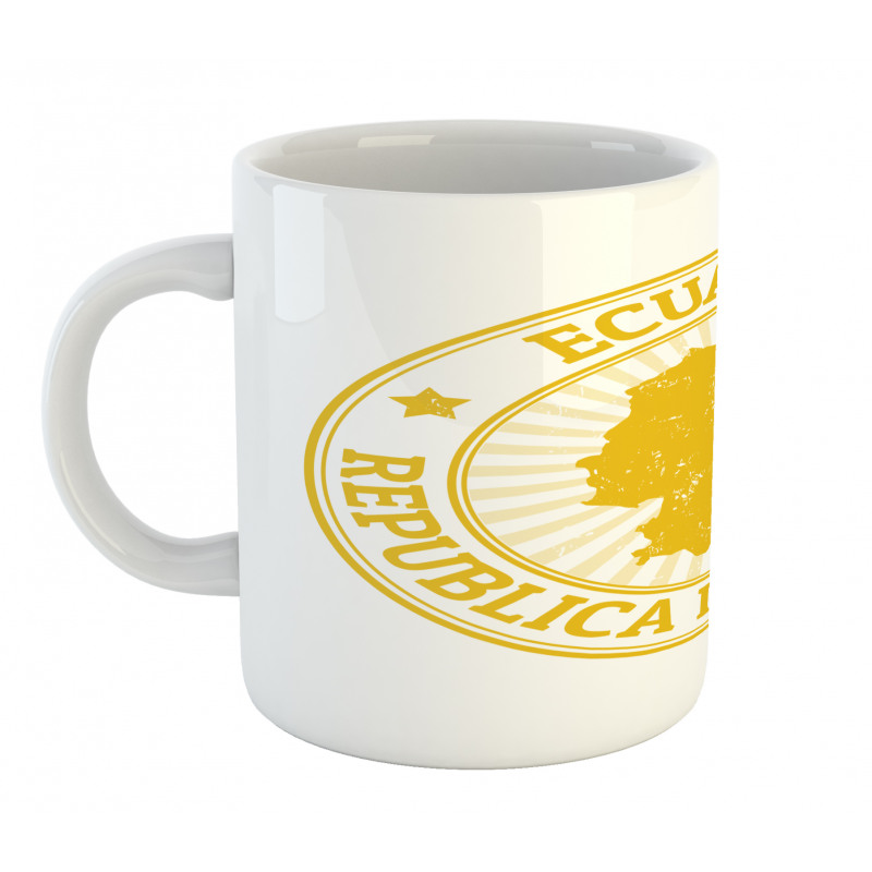 Retro Republica Del Ecuador Mug