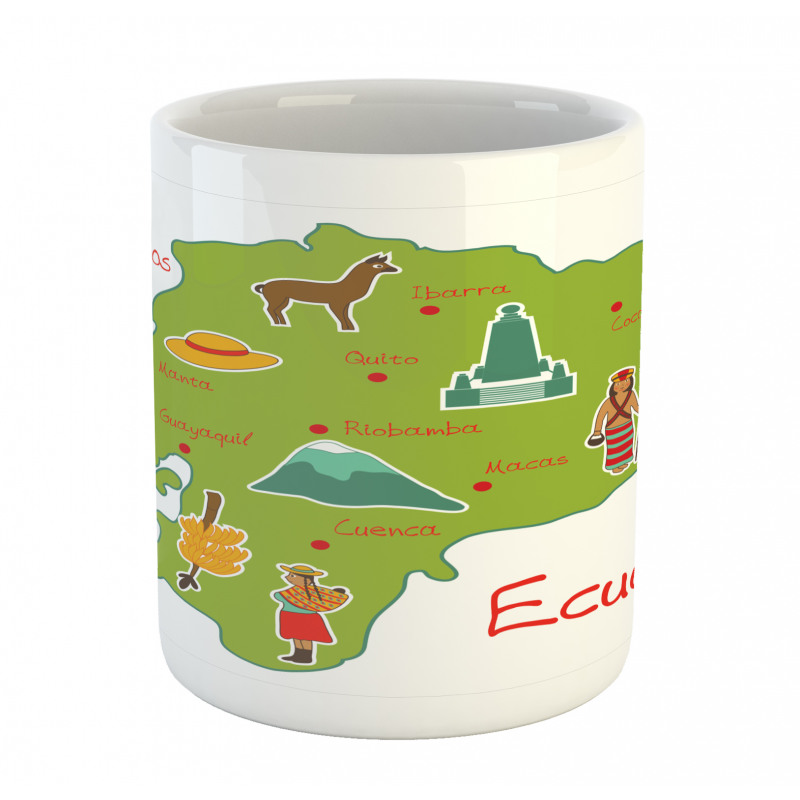 Infographic Map Landmarks Mug