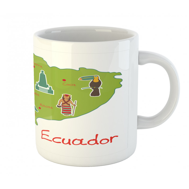 Infographic Map Landmarks Mug