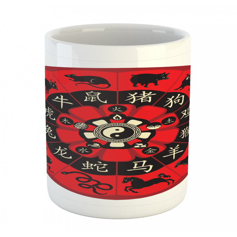 Chinese Horoscope Wheel Deco Mug