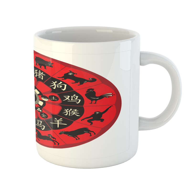 Chinese Horoscope Wheel Deco Mug