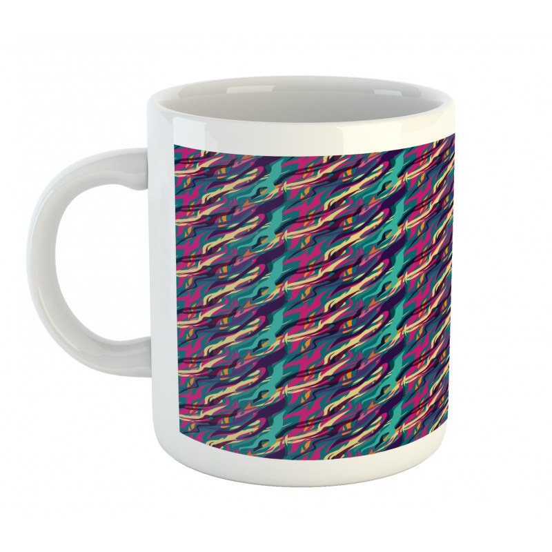 Wavy Diagonal Look Stripes Mug