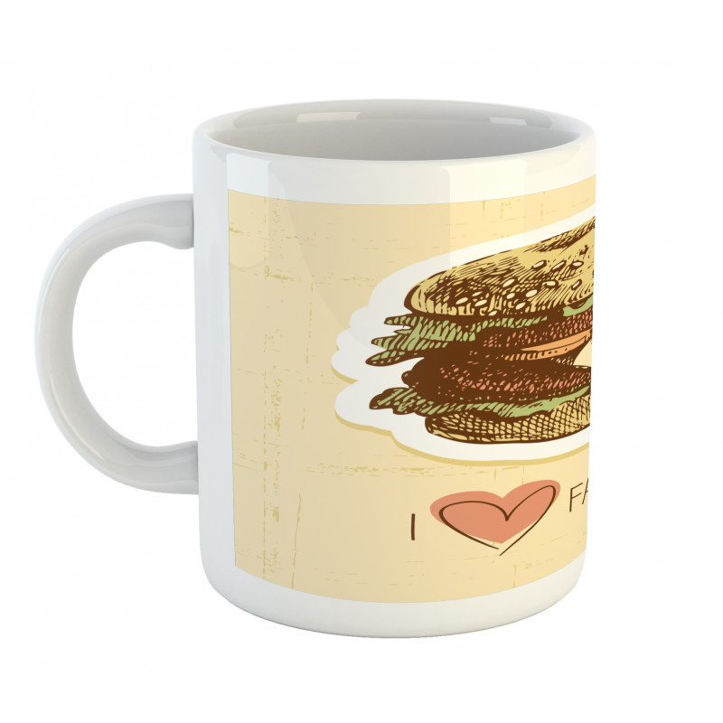 Grunge Retro Fast Food Mug