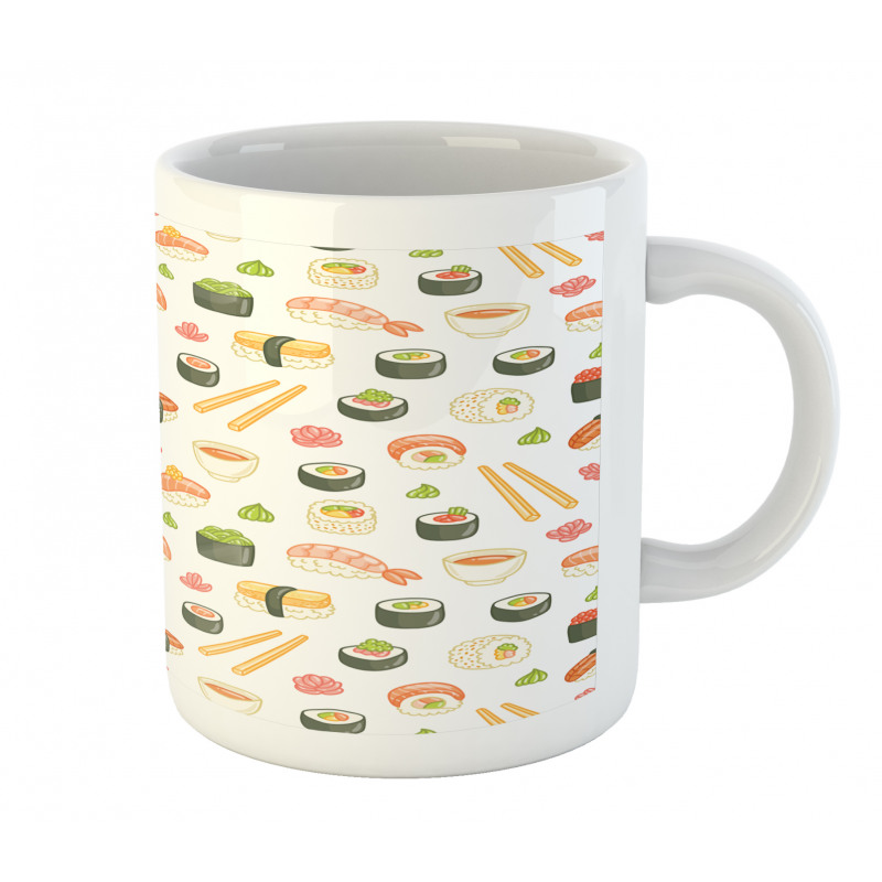 Japanese Cuisine Cartoon Art Mug