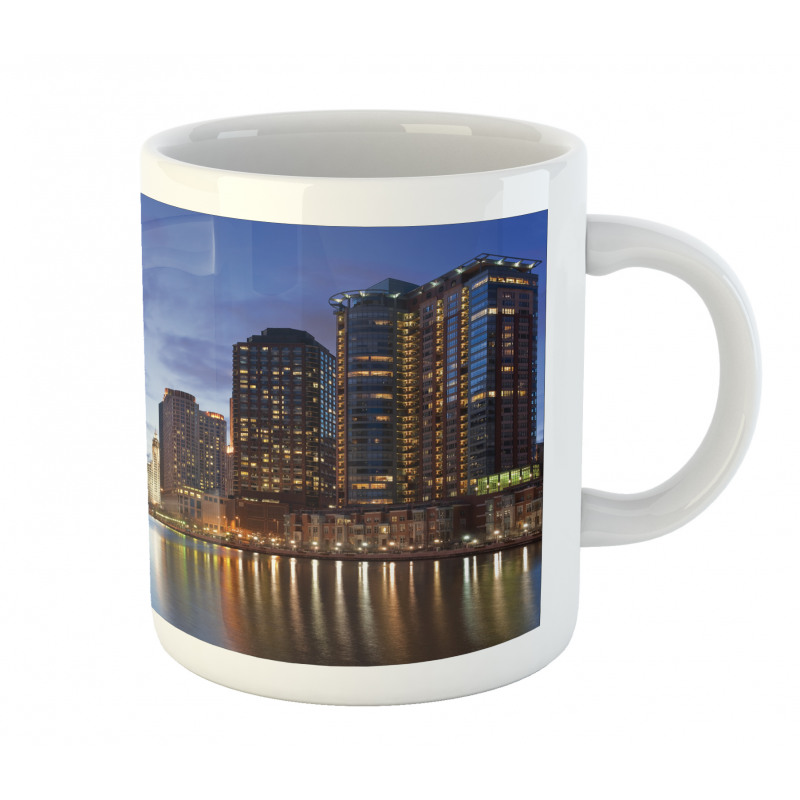 Chicago Riverside at Night Mug