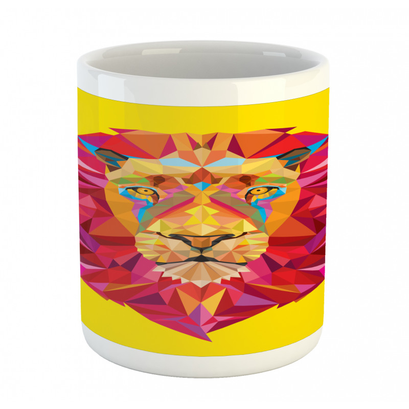 Geometric Lion Face Mug