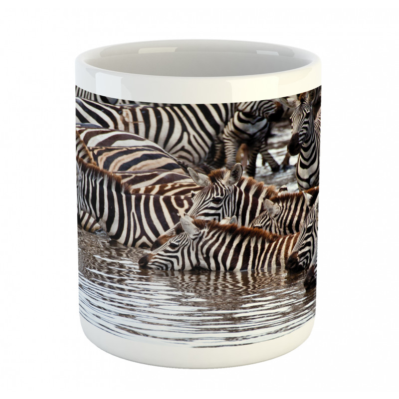 Zebra Wildebeest Herd Mug