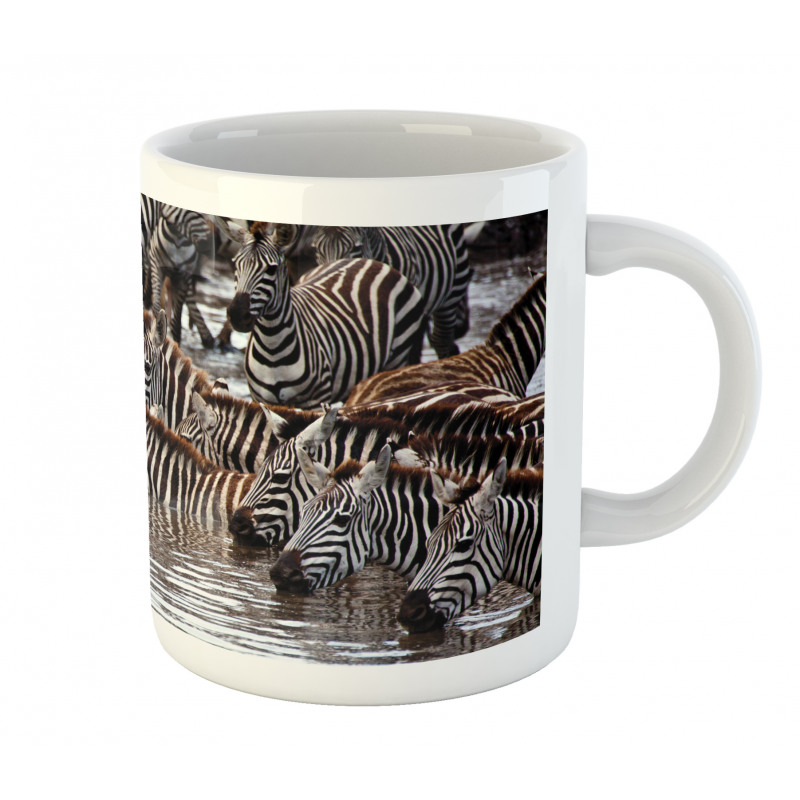 Zebra Wildebeest Herd Mug