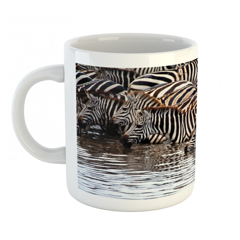 Zebra Wildebeest Herd Mug