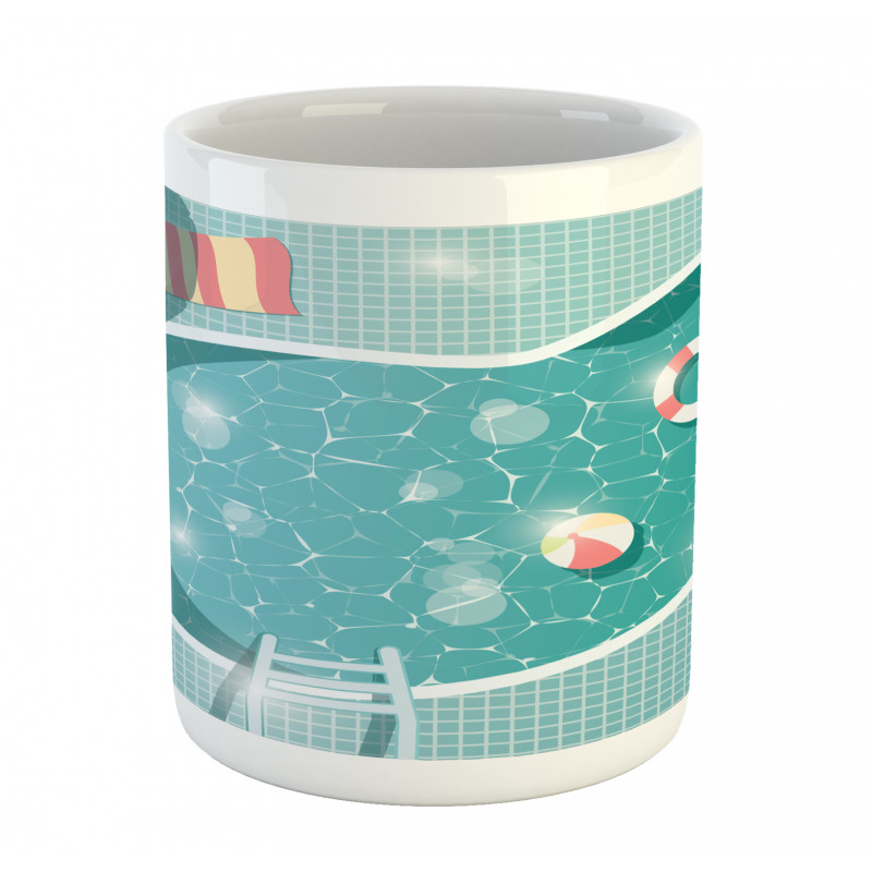 Aerial Poolside Image Mug