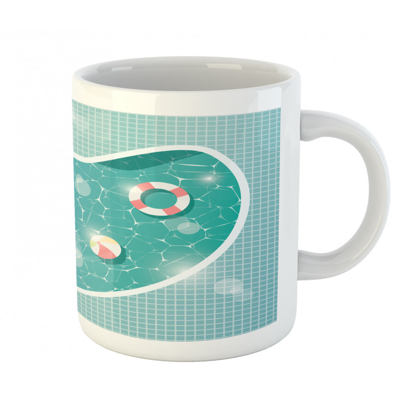 Aerial Poolside Image Mug