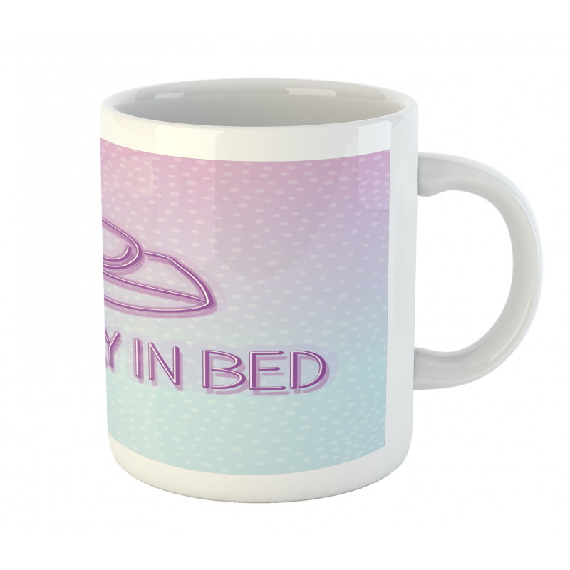 Lets Stay in Bed Dot Ombre Mug