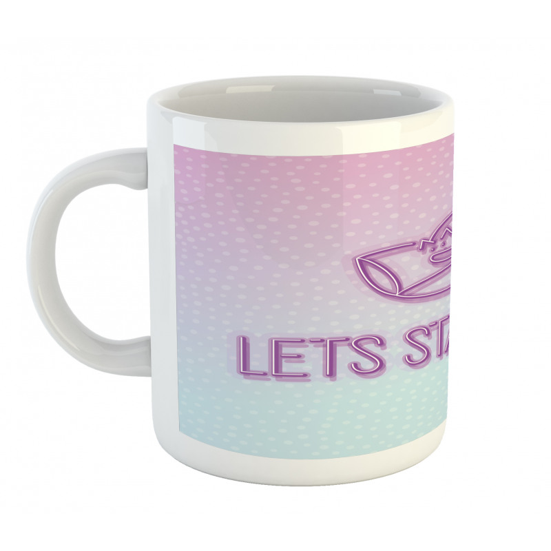 Lets Stay in Bed Dot Ombre Mug