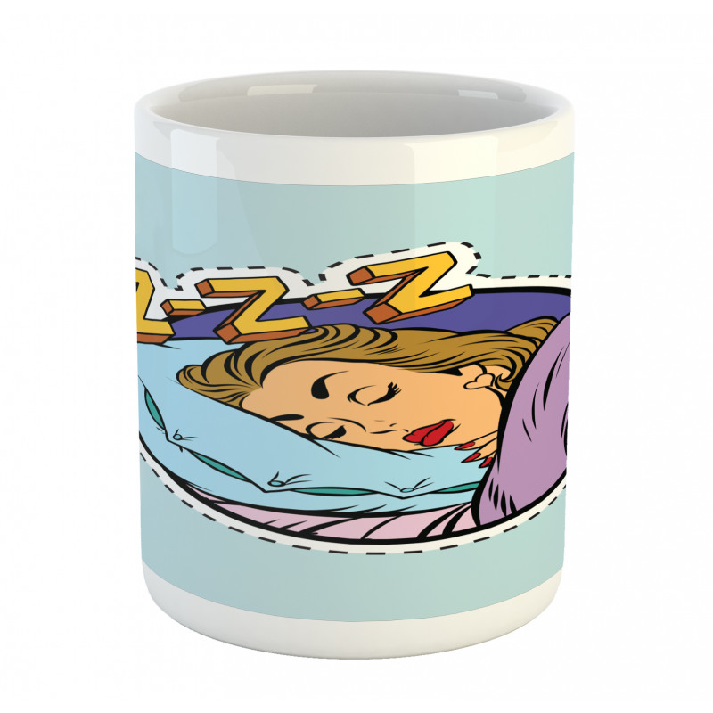 Comic Book Sleeping Girl Mug