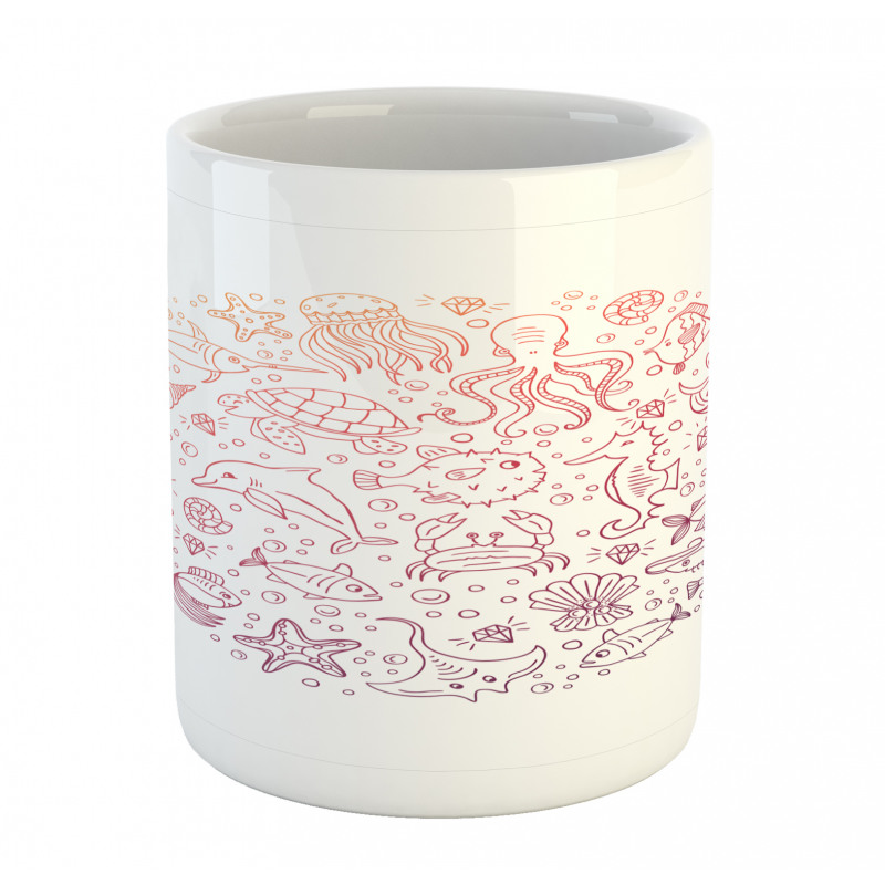 Round Order Sea Animals Mug