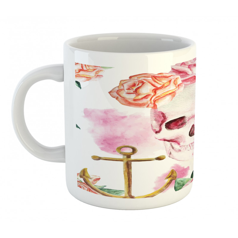 Anchor Roses Peony Art Mug