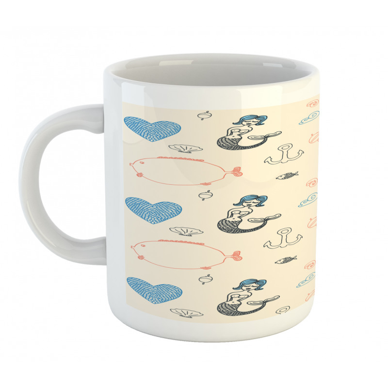 Balloon Fish Hearts Mug