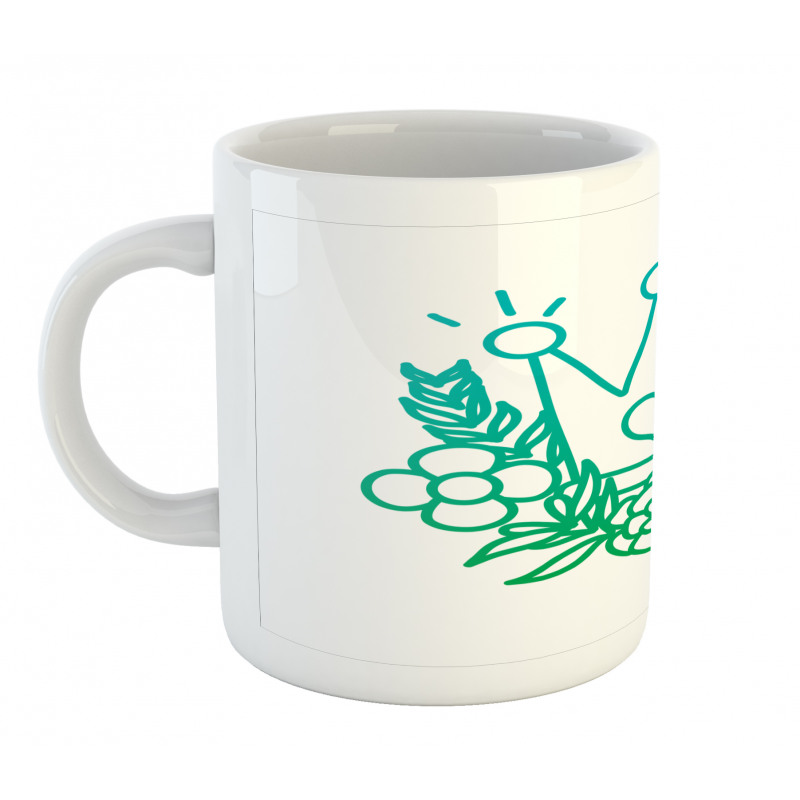 Majestic Crown and Flowers Mug