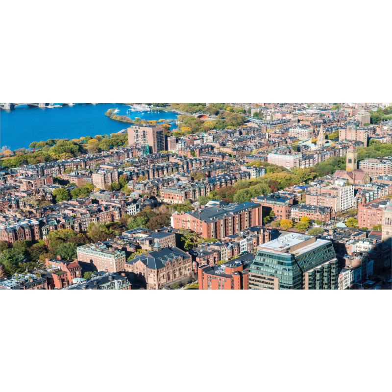 Aerial View of Buildings Mug