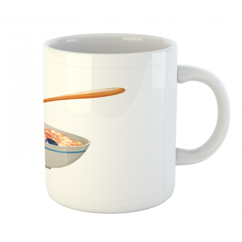 Spoon and Bowl of Porridge Mug