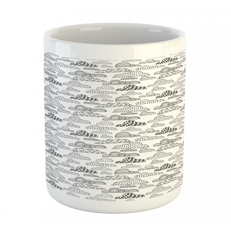 Monochrome Abstract Clouds Mug