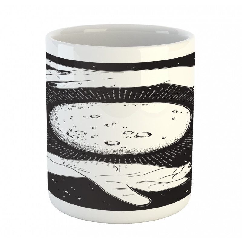 Moon in Fortune Teller Hands Mug