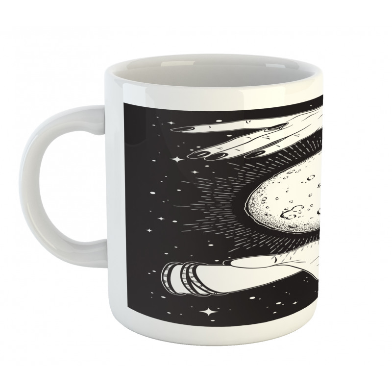 Moon in Fortune Teller Hands Mug