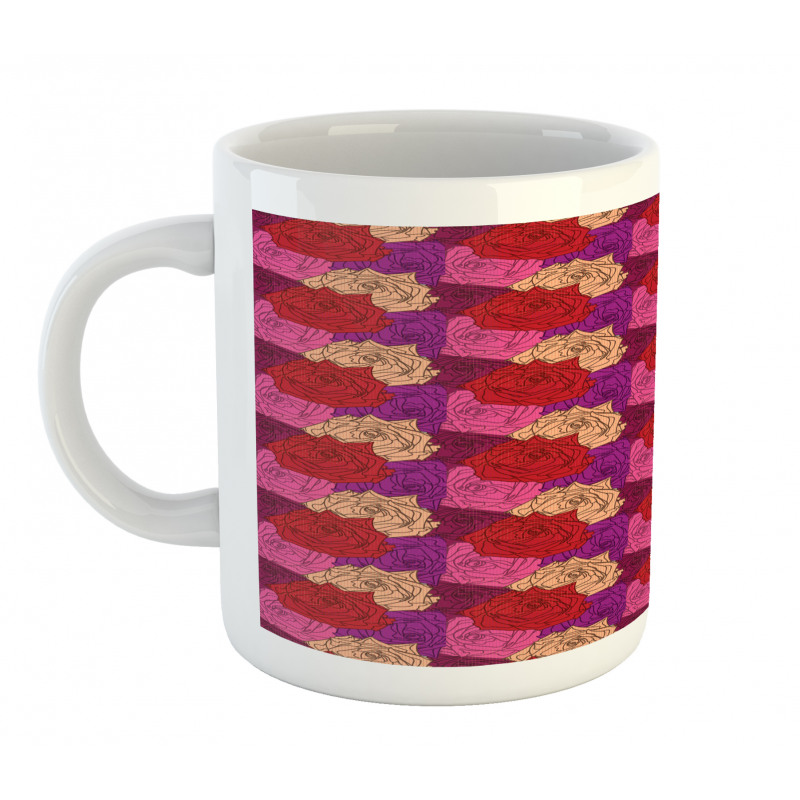 Dotted Colorful Floral Image Mug