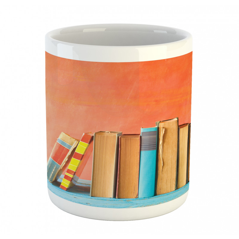 Row of Old Vintage Books Mug