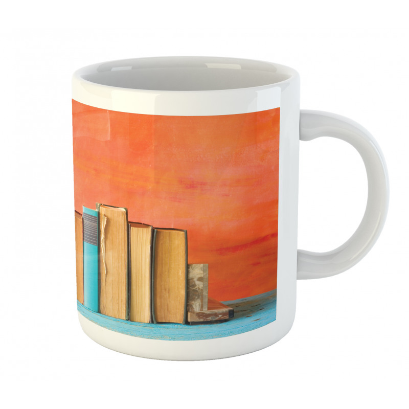 Row of Old Vintage Books Mug