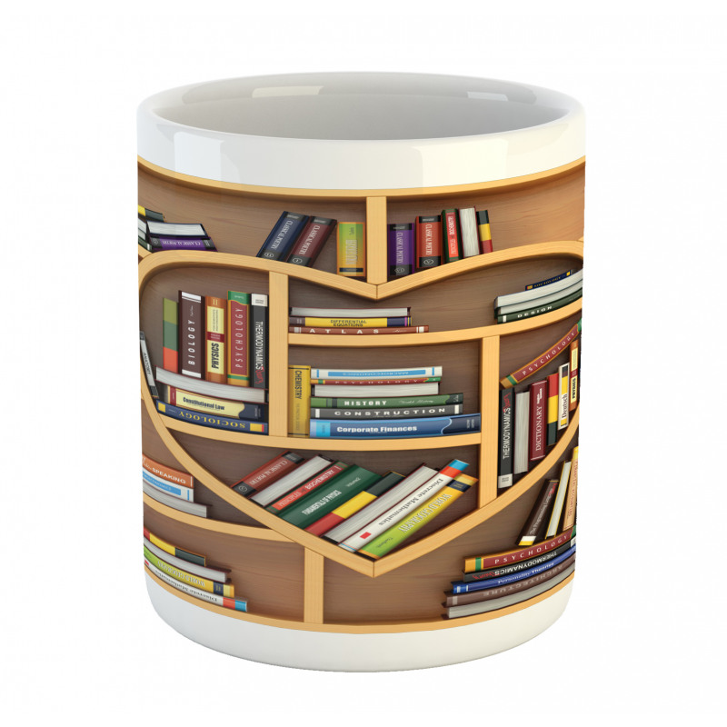 Love Reading Books Heart Mug