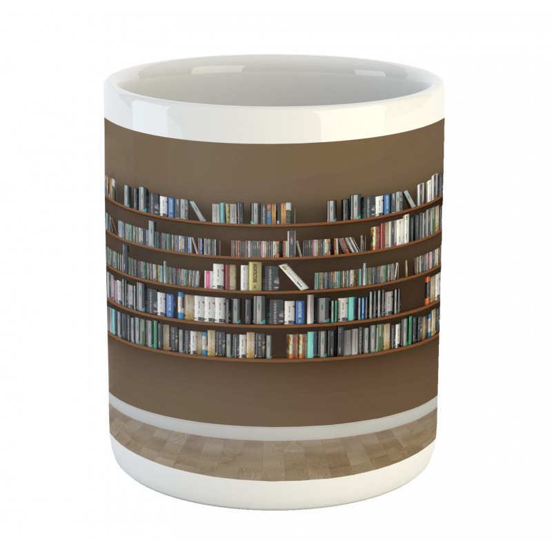 Interior Bookshelves Wall Mug