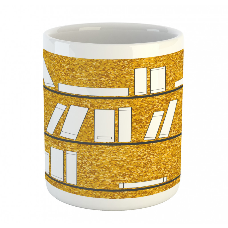 Simplistic Books on Shelves Mug