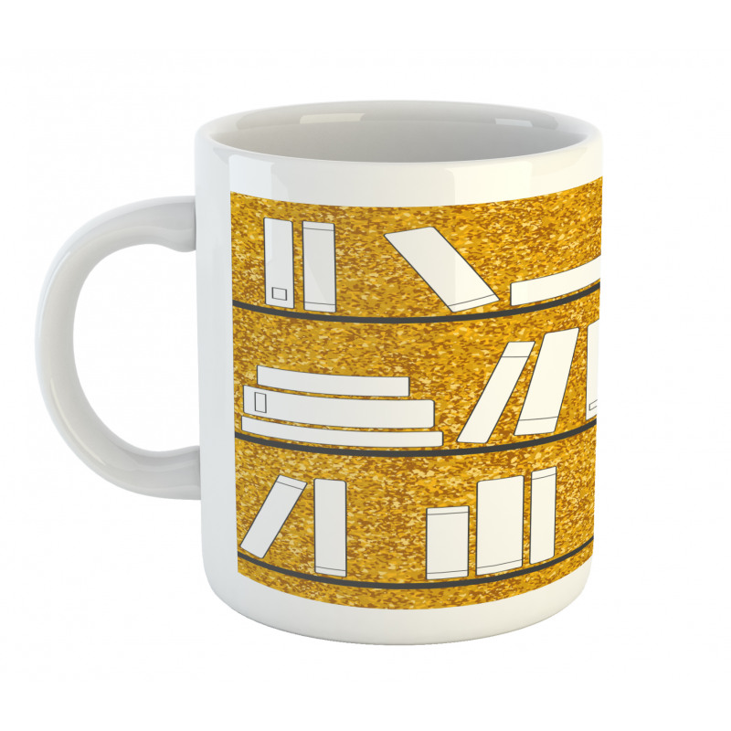 Simplistic Books on Shelves Mug