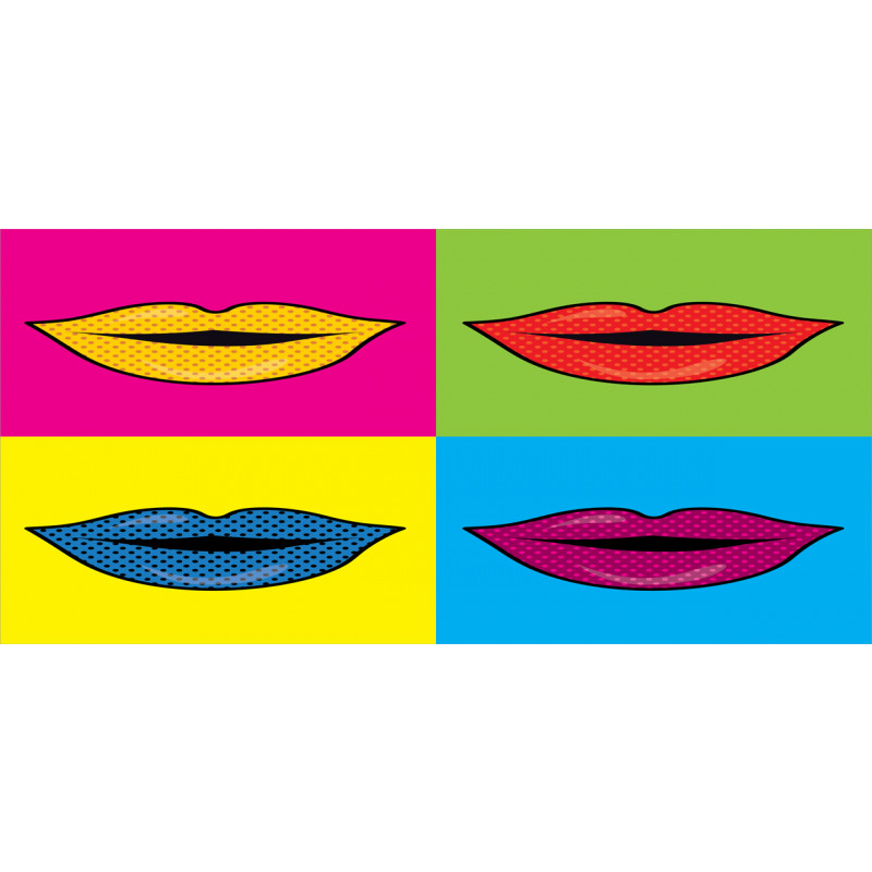 Colored Lips in Squares Mug