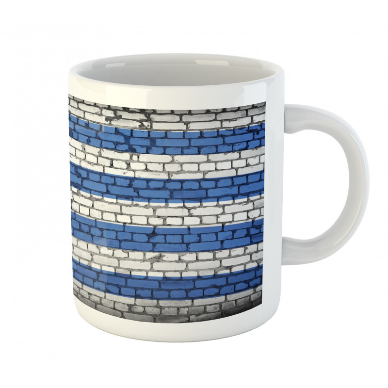 Flag Painted on Birck Wall Mug