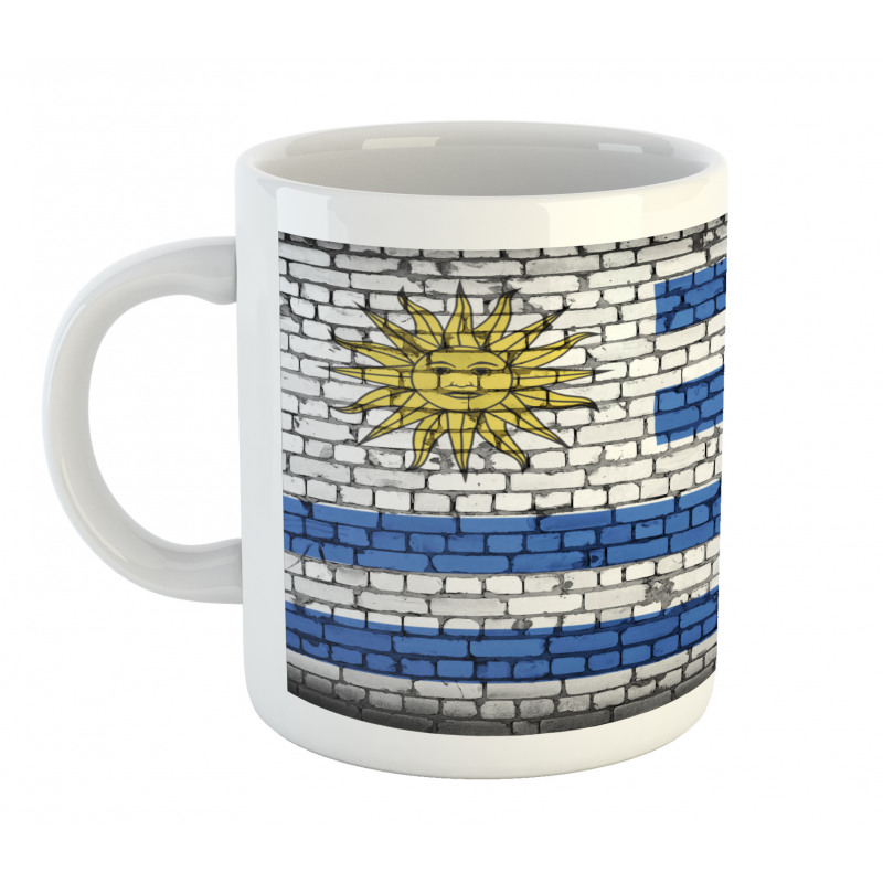 Flag Painted on Birck Wall Mug