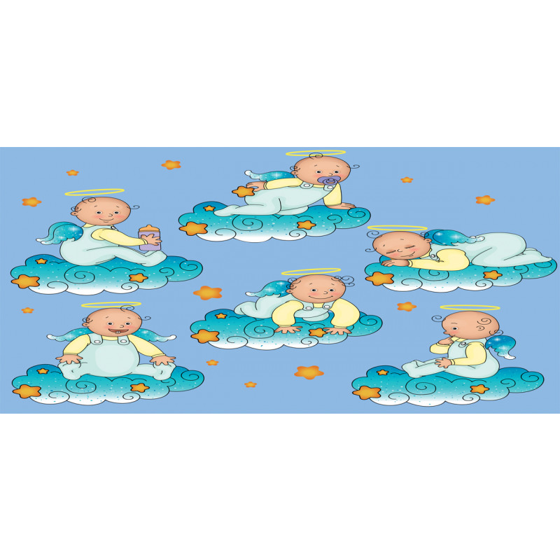 Babies on Clouds in Cartoon Mug