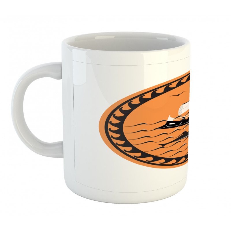 Greek Ship on Waves Mug